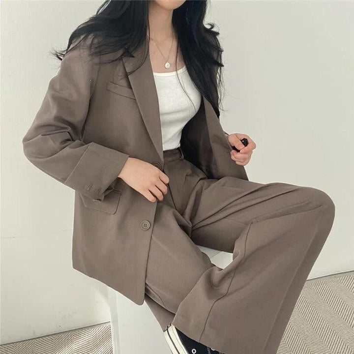 Hailey | Conjunto de Fato Feminino Ajustado com Blazer Comprido