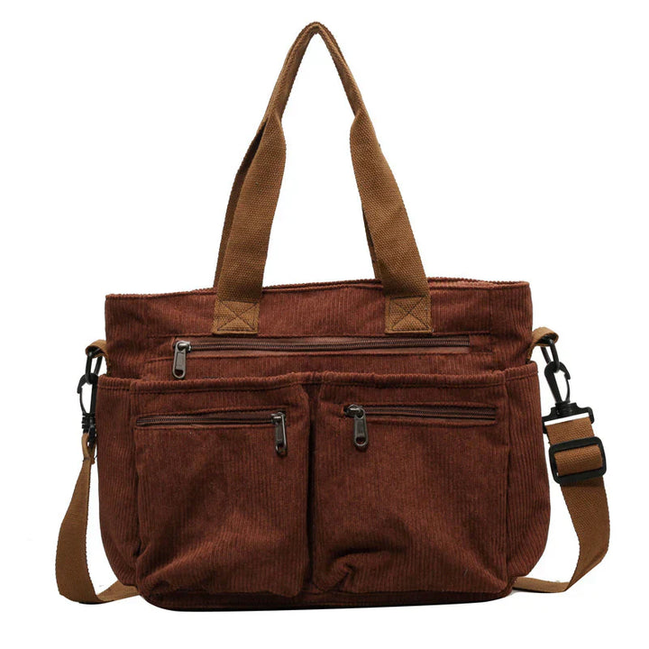 Corduroy Tote Bag Large Carryall For Everyday Style-MODAUTLET