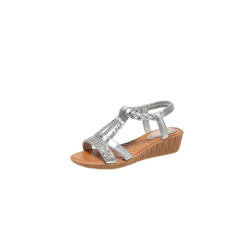 Women's Crystal Orthopedic Sandals with Handmade Details-MODAUTLET