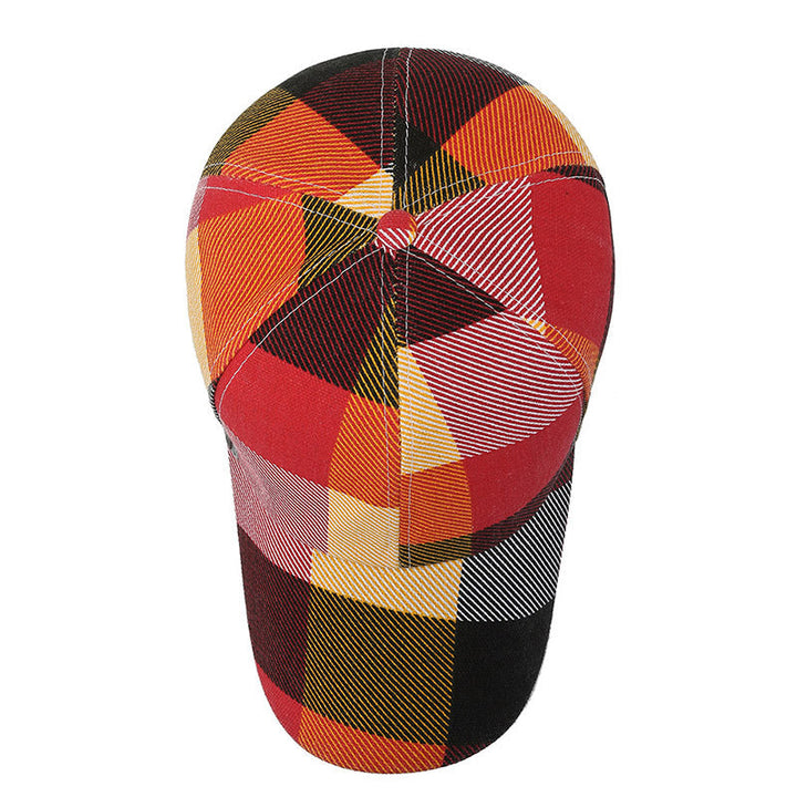 Outdoor Plaid Print Baseball Hat for Men and Women