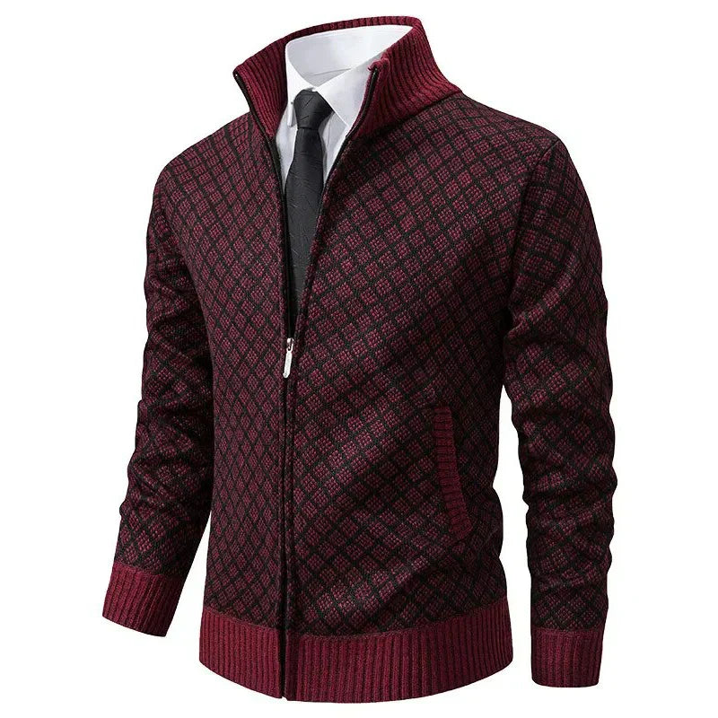 Elegant Men's Tailored Blazer Red