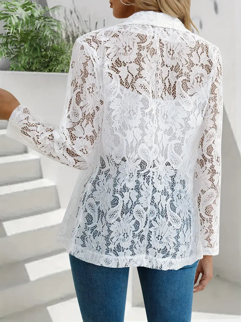 Elegant Floral Lace Jacket for Women