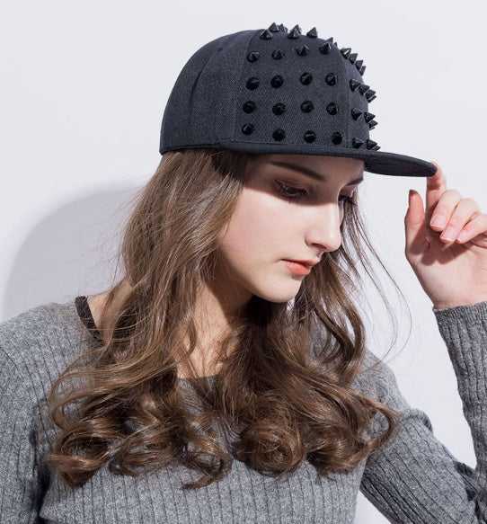 Stylish Black Rivet Hat for Fashionable Looks