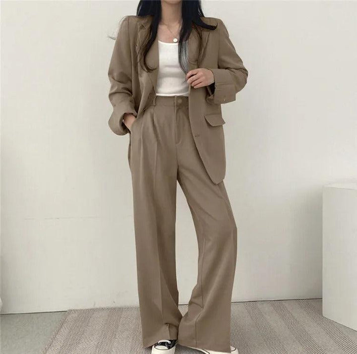 Hailey | Conjunto de Fato Feminino Ajustado com Blazer Comprido