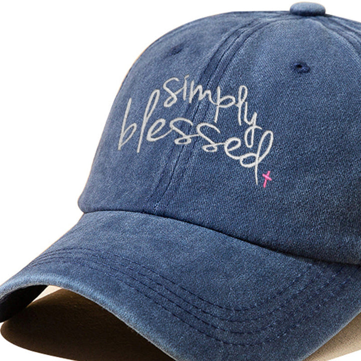 Wide Brim Sunshade Embroidered Letter Baseball Cap for Sun Protection