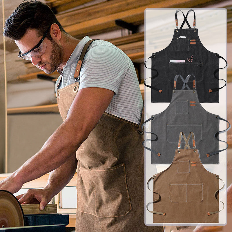 Men's Durable Stain-Resistant Canvas Work Apron