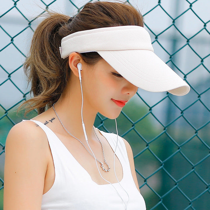 Adjustable Sun Visor Hat with Headband for Summer Beach Sports