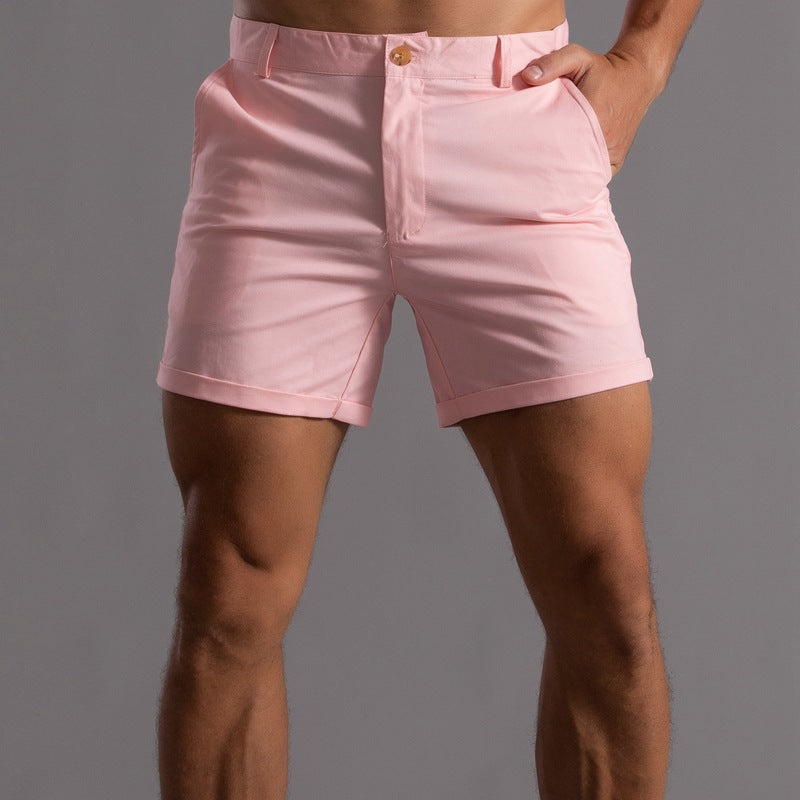 Men's Linen Shorts With Pockets For Summer Comfort All Day Pink