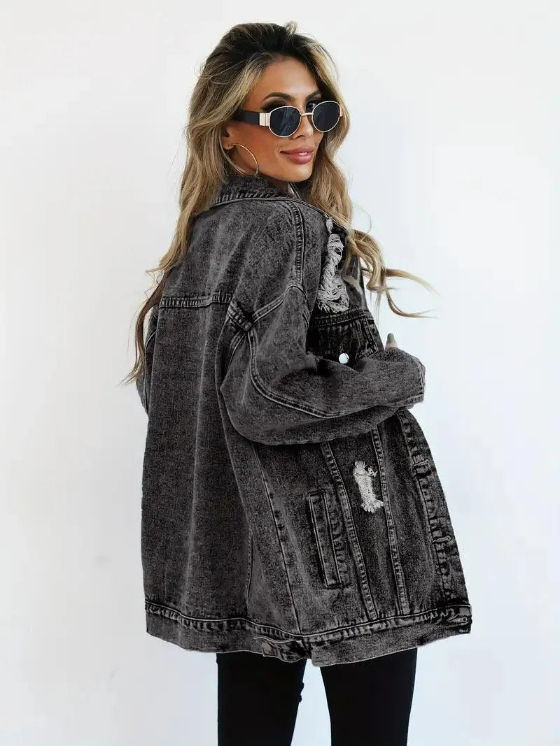 Oversized Denim Jacket Women – Olivia Trendy Jacket
