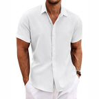 Breathable Linen Shirt For Men Timeless Style And Comfort White