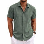 Breathable Linen Shirt For Men Timeless Style And Comfort Green