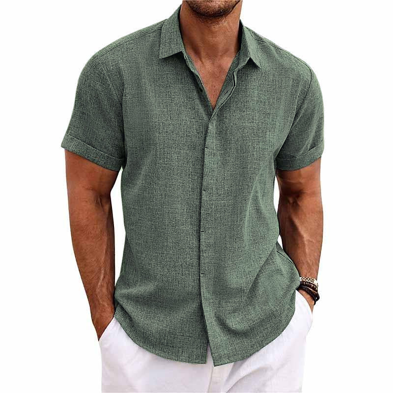 Breathable Linen Shirt For Men Timeless Style And Comfort Green