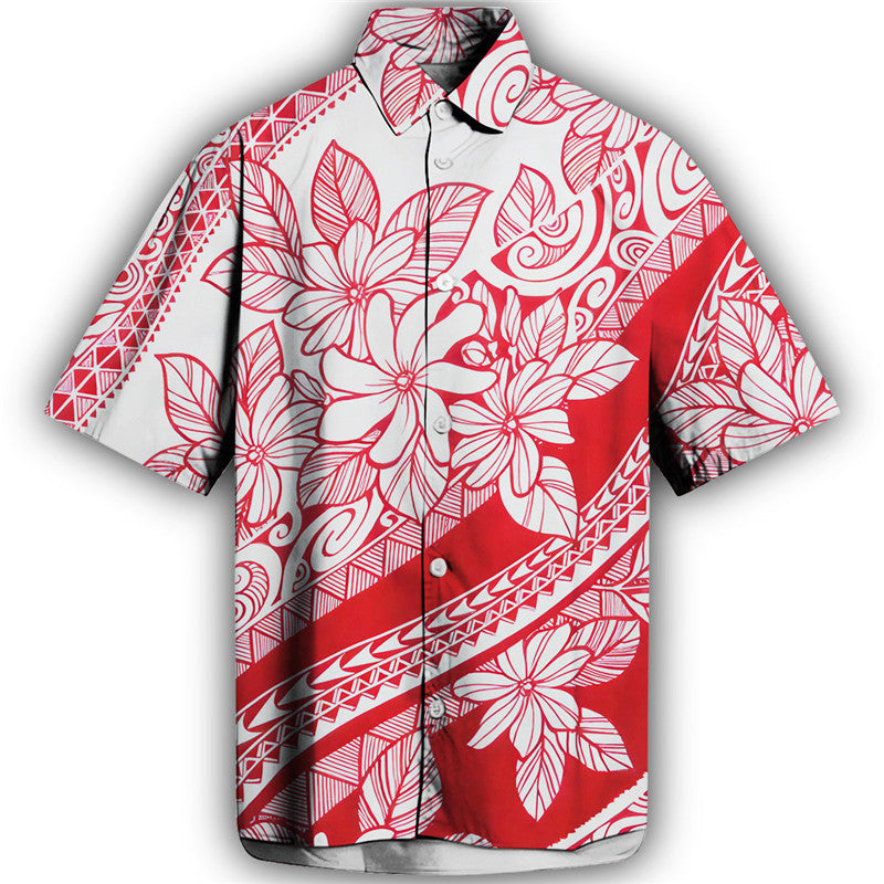 Men's 3D Printed Short Sleeve Lapel Shirt S9534264