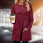Chic Elegant Pullover Burgundy