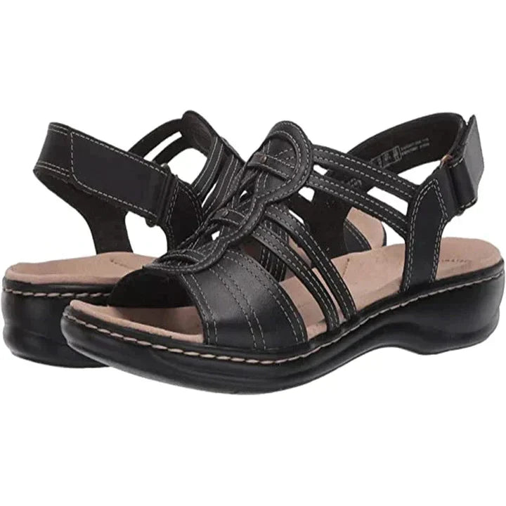 Women's Comfortable Orthopedic Flat Sandals Black