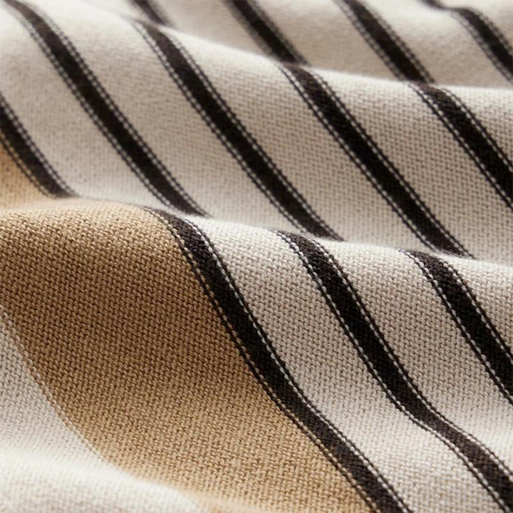 Men's Vintage Striped Summer Polo Shirt-MODAUTLET