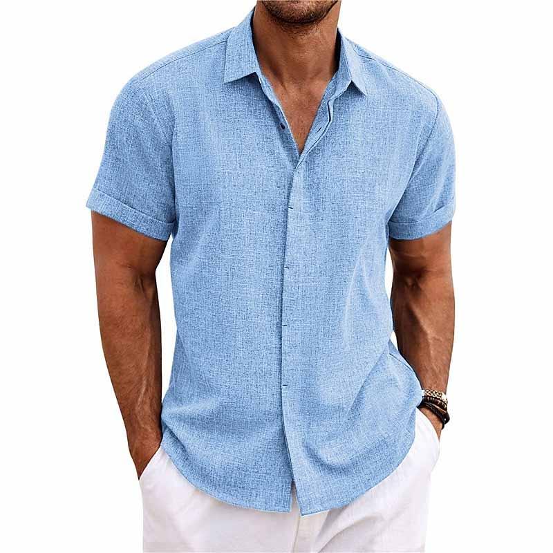Mens 100 Percent Cotton Casual Shirt For All Day Comfort Blue