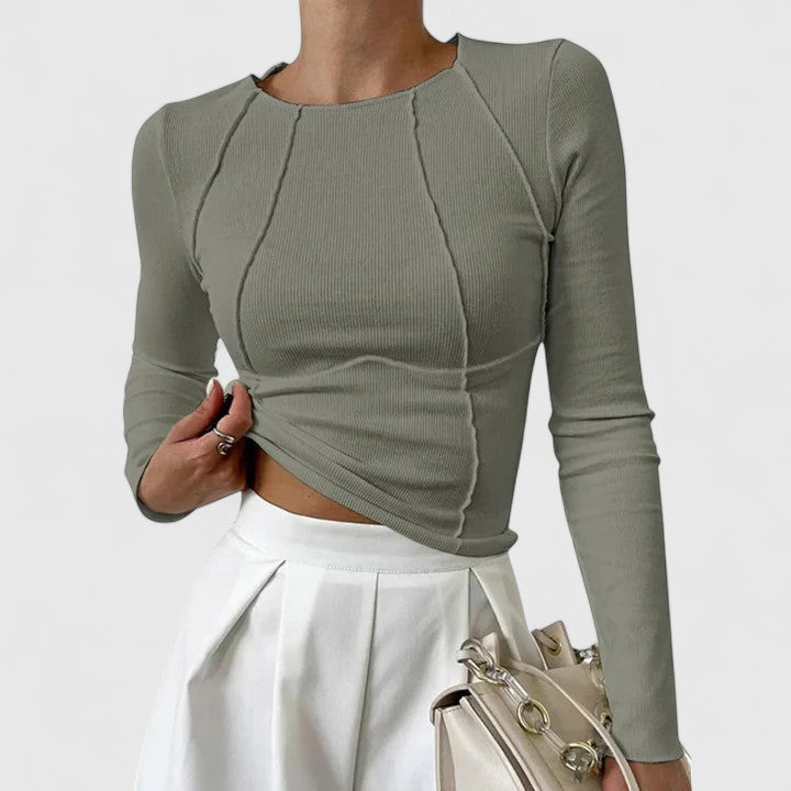 Women's Chic Contour Everyday Top Green