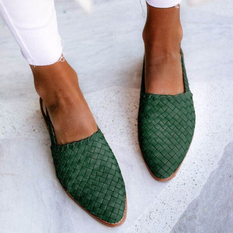 Women's Woven Sandals - Stylish and Comfortable Footwear Green
