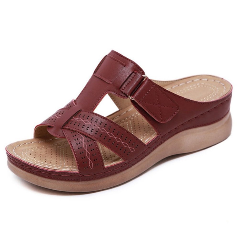 Women's Orthopedic Leather Sandals with Arch Support and Comfort-MODAUTLET