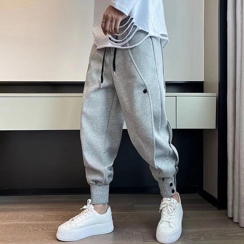Men's Tapered Joggers with Drawstring Waist and Pockets-MODAUTLET