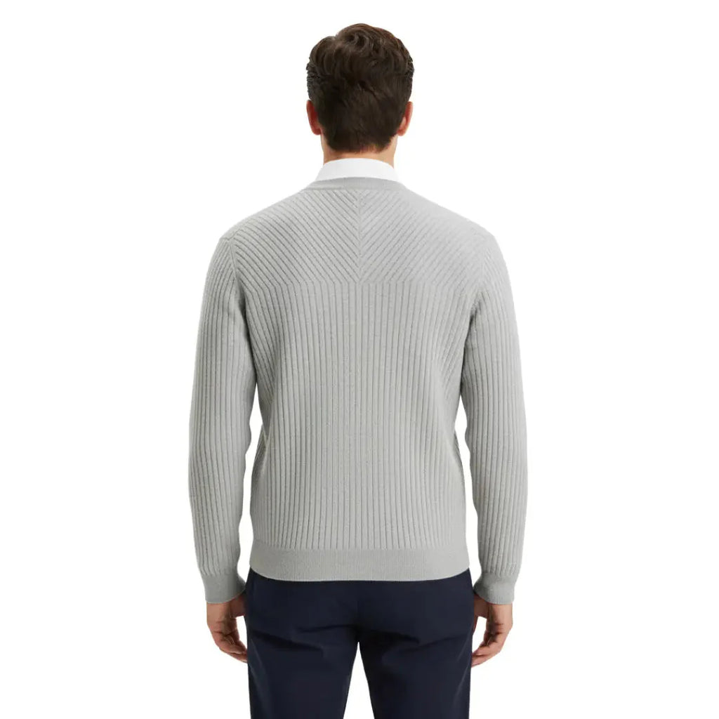 Full-Zip Wool Sweater for Ultimate Comfort