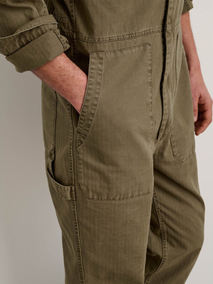 Men's Slim Fit Zip Jumpsuit for Comfortable Casual Wear