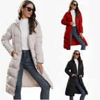 Women Slim Fit Cotton Padded Jacket Hooded Winter Coat