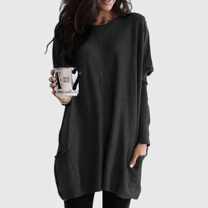 Women's Comfortable Oversized Top Black