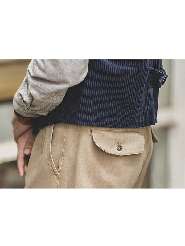 Men's Vintage-Inspired Casual Straight Leg Pants