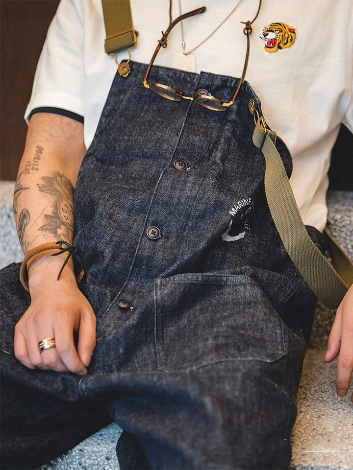 Men's Retro Navy Deck Overalls