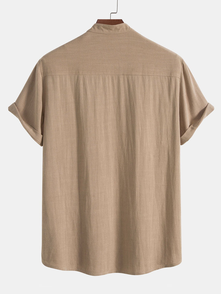 Conjunto de camisa de manga corta y pantalones para hombre para uso de verano