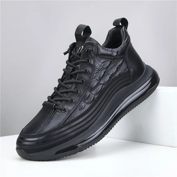 Men's Air Cushion Leather Sneakers-MODAUTLET