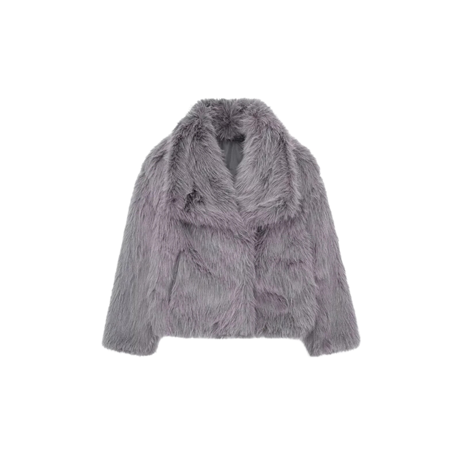 Faux Fur Jacket for Women Dark Gray