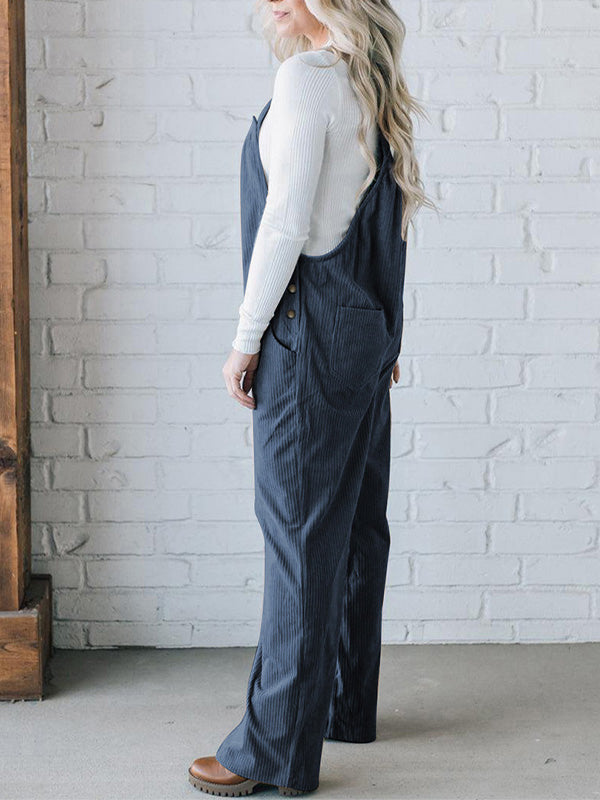 Zoey | Women's Cozy Loose Fit Corduroy Overalls