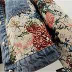 Floral Denim Jacket for Women