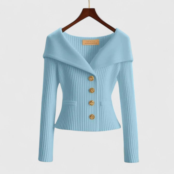 Vibrant Knit Cardigan for Stylish Comfort Sky Blue