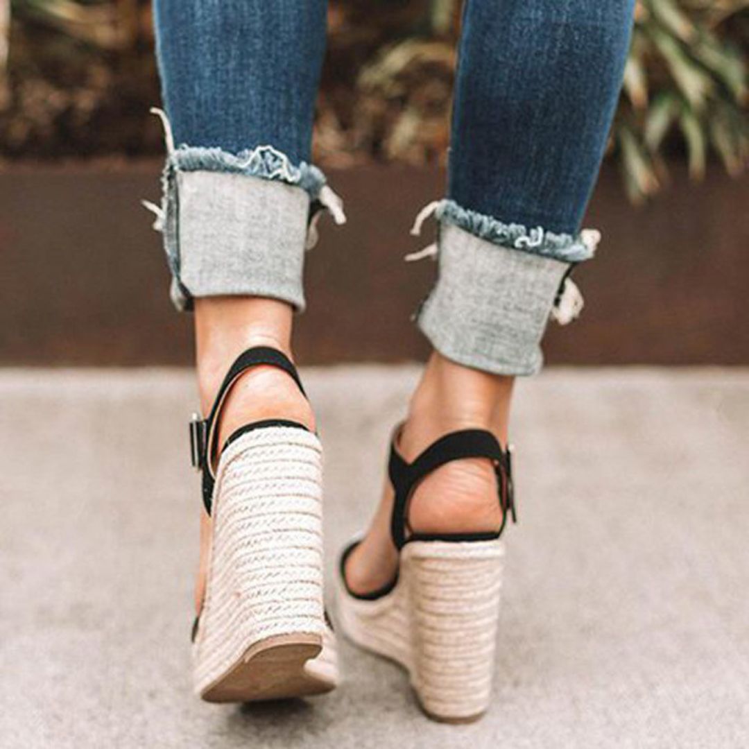 Women's All-Day Comfort Wedge Sandals with Strap