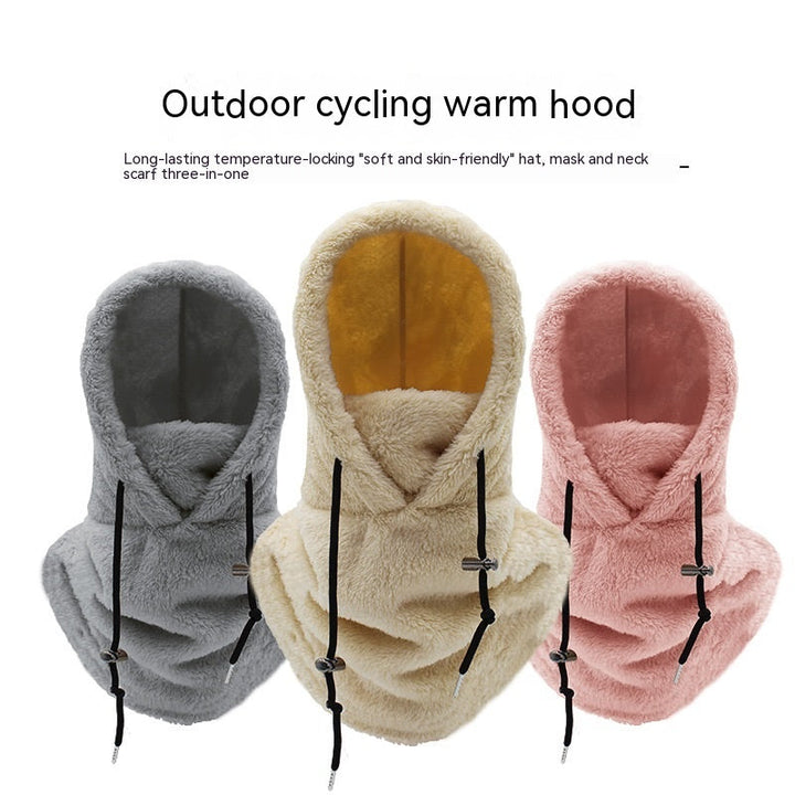Windproof Winter Cycling Cap with Thick Scarf for Cold Protection