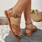 Women's Lightweight Non-Slip Open Toe Flat Sandals