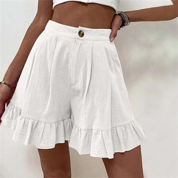 Women's Breezy Ruffle Hem Shorts-MODAUTLET
