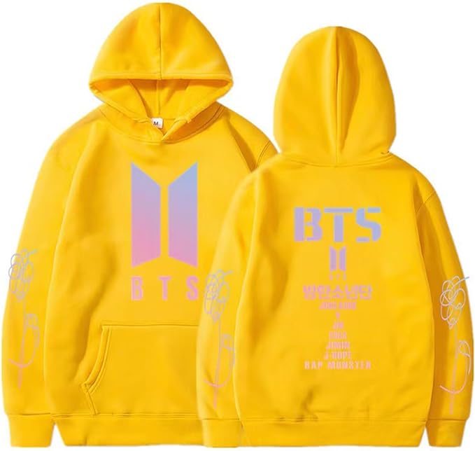 Unisex Kpop Concert Hoodie Casual Wear And Cosplay Pride Yellow