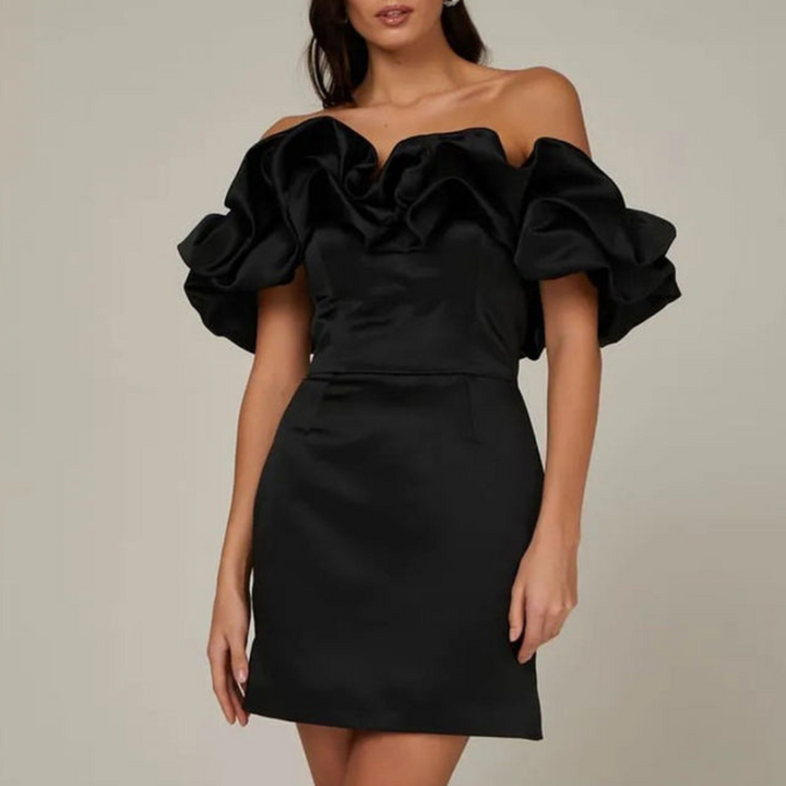 Ella | Women's Ruffle Mini Dress for Wedding Guests