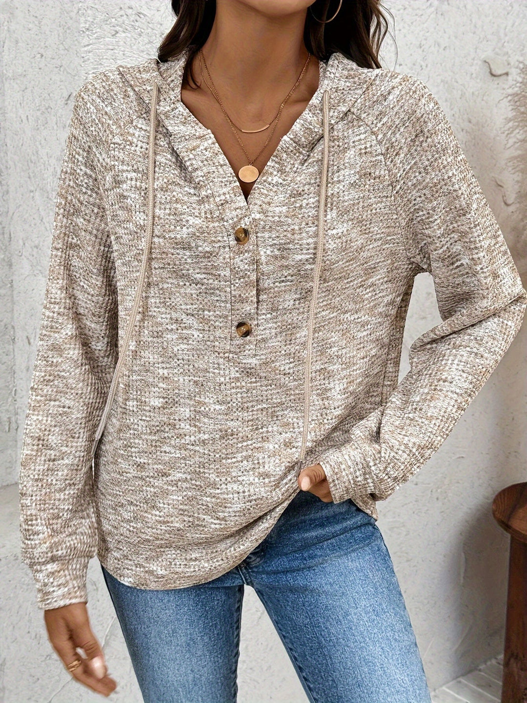 Women's Hooded Button-Up Hoodie