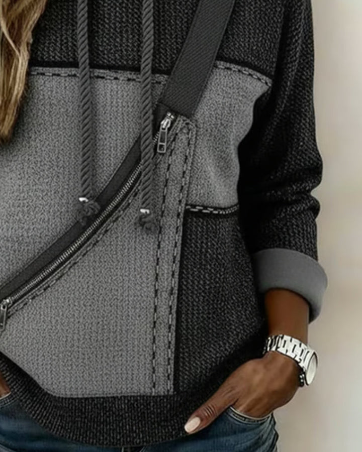 Elara | Women's Stylish Color Block Hoodie