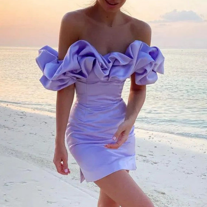 Ella | Women's Ruffle Mini Dress for Wedding Guests
