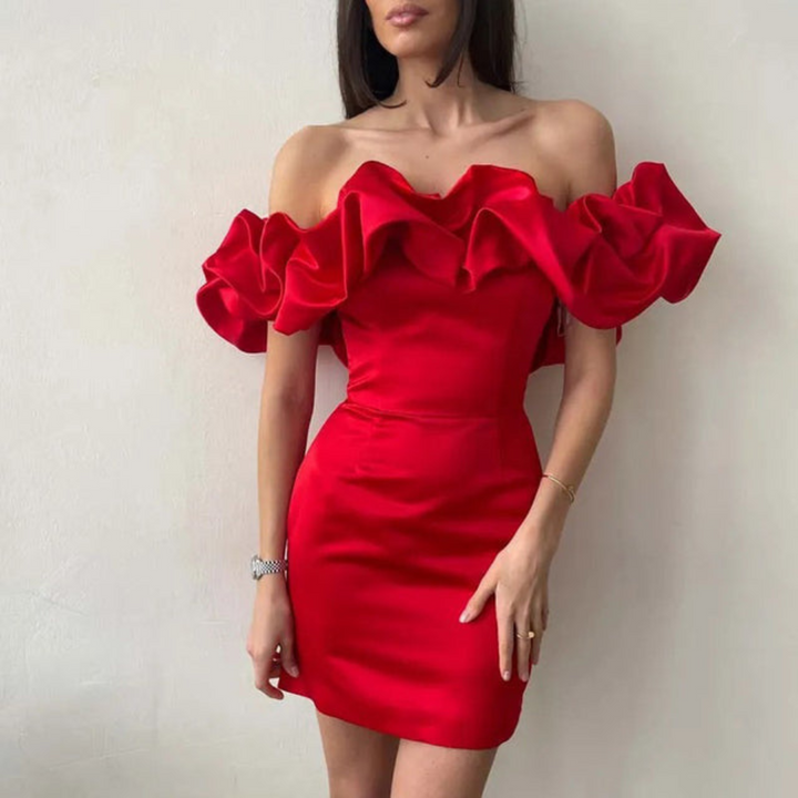 Ella | Women's Ruffle Mini Dress for Wedding Guests