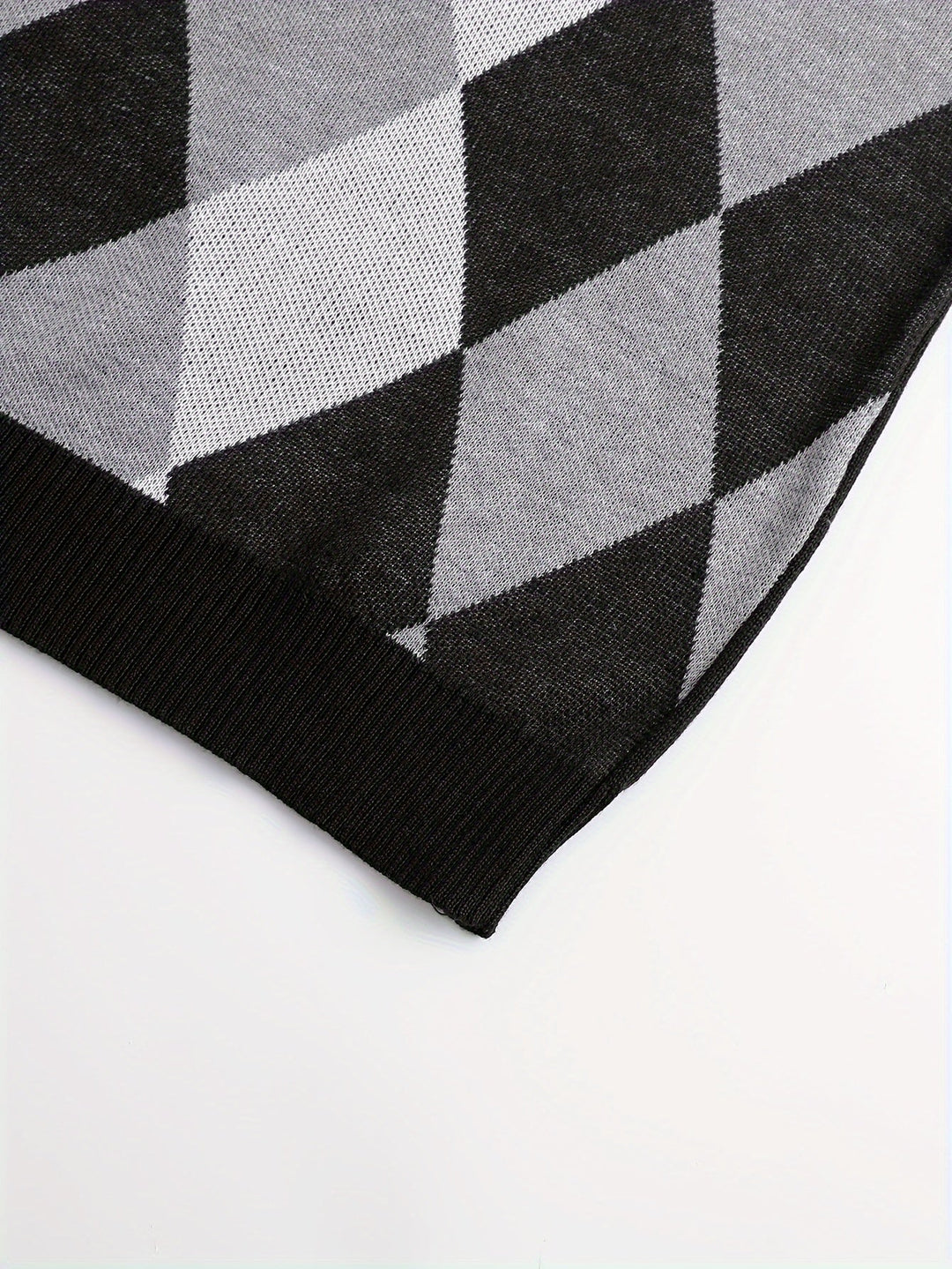 Pánská klasická vesta s argyle vzorem