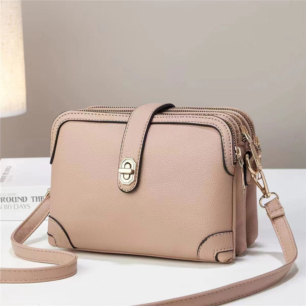 Elegant Multi-Layer Soft Leather Handbag