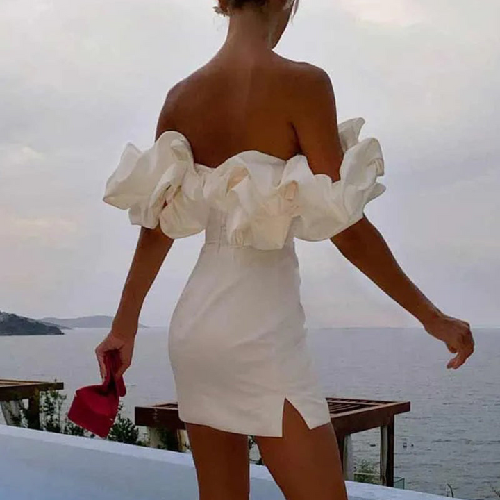 Ella | Women's Ruffle Mini Dress for Wedding Guests